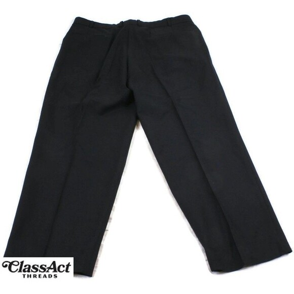 VTG Brooks Brothers Brooksease Pants Blue Wool Mens Pleated Fronts 38S 36 X 28 - Picture 5 of 5